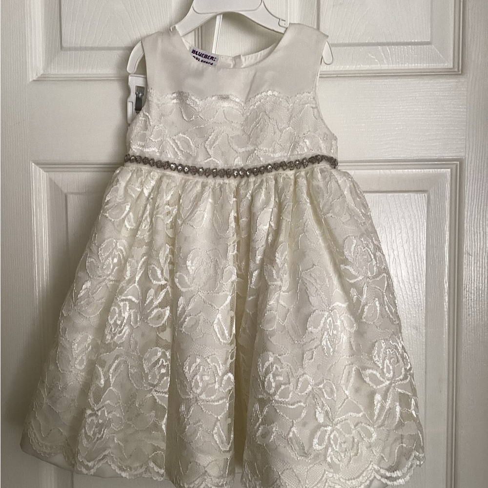 Blueberi Boulevard Ivory Lace Dress